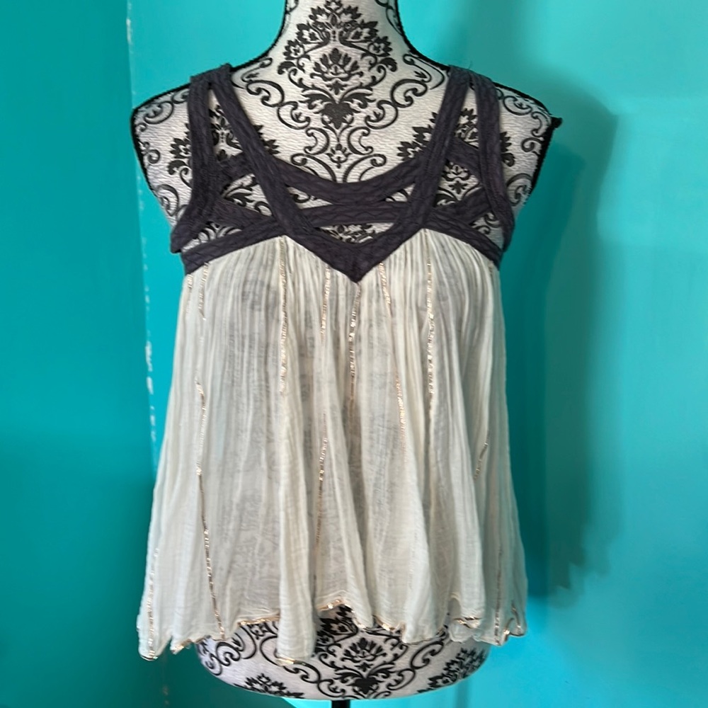 EUC Free People Boho Cropped Blouse